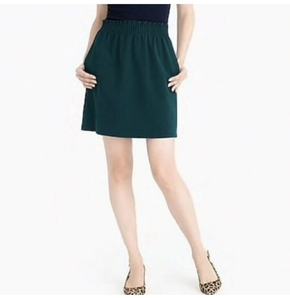 J. Crew Wool Blend Sidewalk Skirt, Evergreen Pockets - size 6